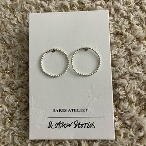 & other stories silver stud hoops